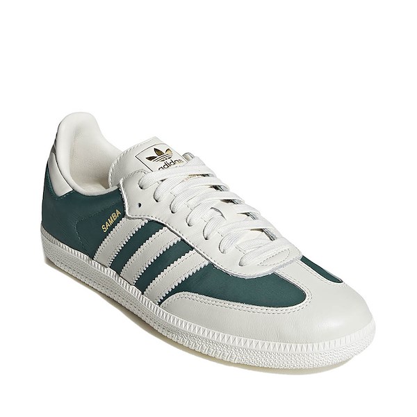 alternate view Mens adidas Samba OG Athletic Shoe - Off White / Off White / Collegiate GreenALT5