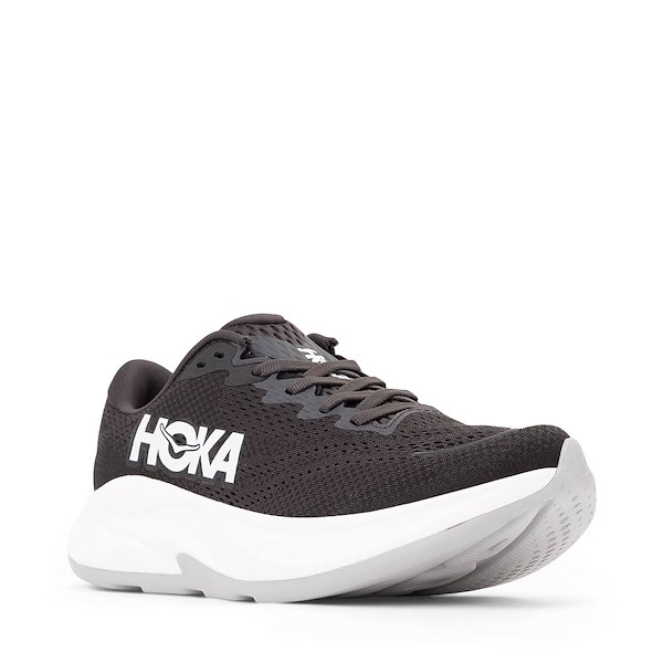 alternate view Womens HOKA Rincon 4 Athletic Shoe - Black / WhiteALT5