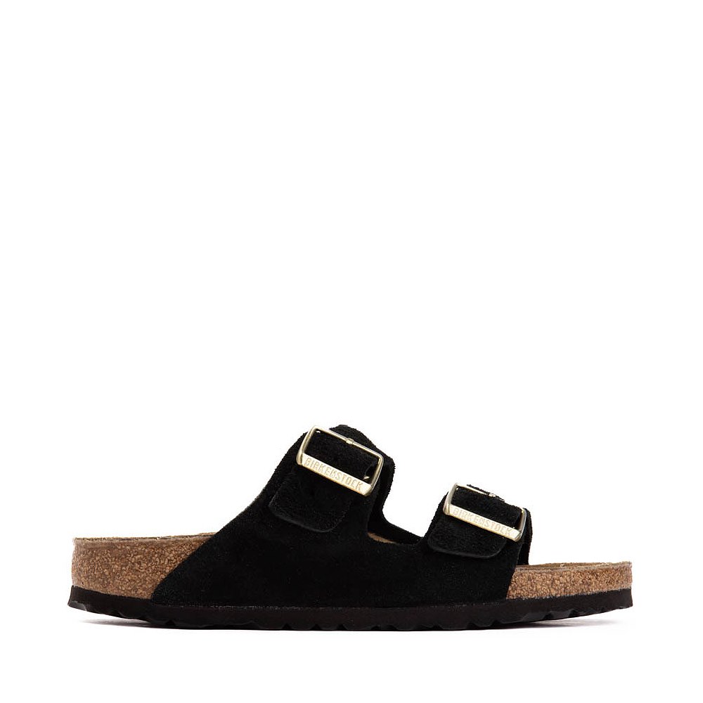 Womens Birkenstock Arizona Slide Sandal - Shimmering Black