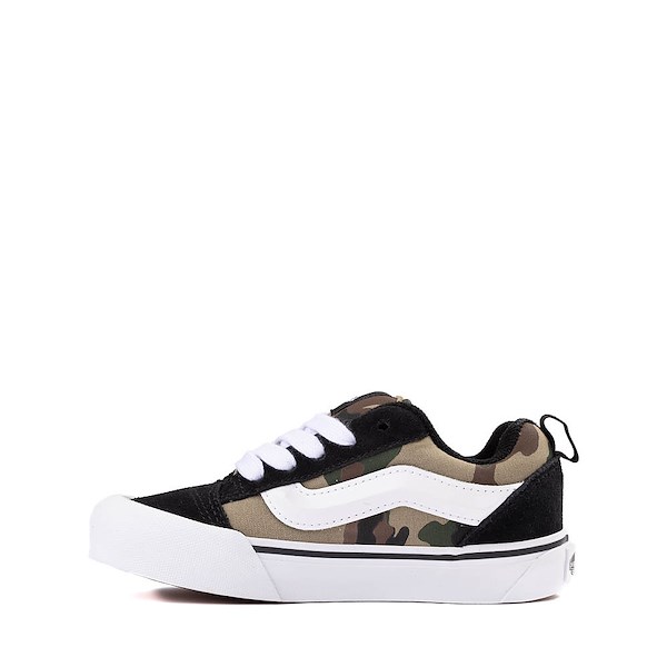 alternate view Vans Knu Skool Skate Shoe - Little Kid - Black / CamoALT1