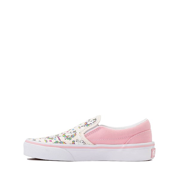 alternate view Vans Slip-On Skateicorn Skate Shoe - Little Kid - Marshmallow / PinkALT1