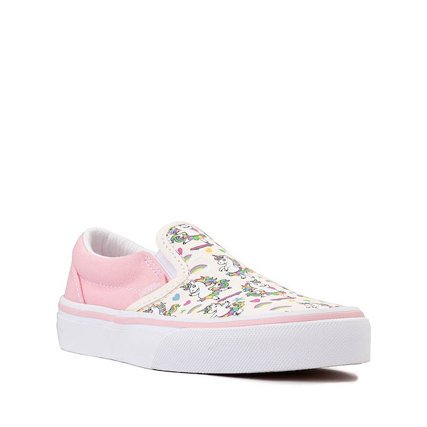 alternate view Vans Slip-On Skateicorn Skate Shoe - Little Kid - Marshmallow / PinkALT5