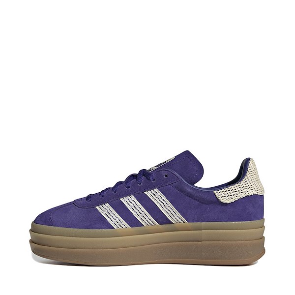 alternate view Womens adidas Gazelle Bold Athletic Shoe - Collegiate Purple / Wonder White / Gold MetallicALT1