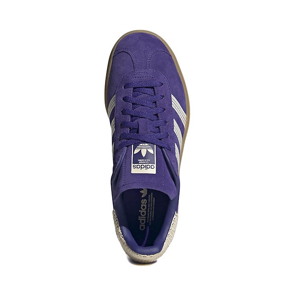 alternate view Womens adidas Gazelle Bold Athletic Shoe - Collegiate Purple / Wonder White / Gold MetallicALT2