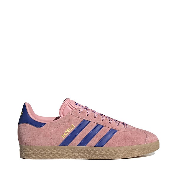 Womens adidas Gazelle Athletic Shoe - Semi Pink Spark / Lucid Blue / Pure Sulfur