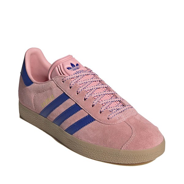 alternate view Womens adidas Gazelle Athletic Shoe - Semi Pink Spark / Lucid Blue / Pure SulfurALT5