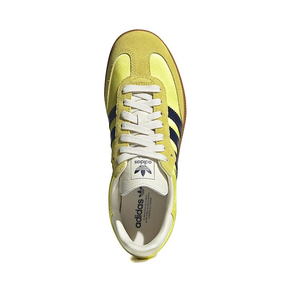 alternate view Womens adidas Samba OG Athletic Shoe - Shock Yellow / Night Indigo / Cream WhiteALT2