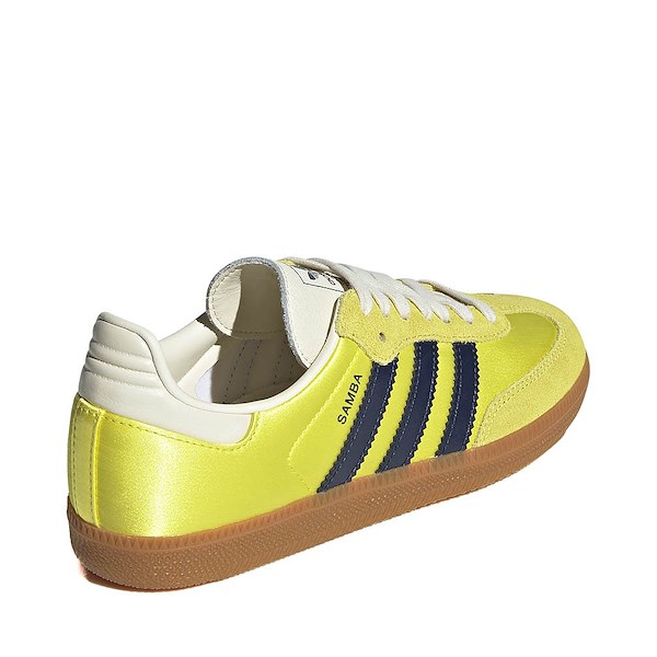 alternate view Womens adidas Samba OG Athletic Shoe - Shock Yellow / Night Indigo / Cream WhiteALT4