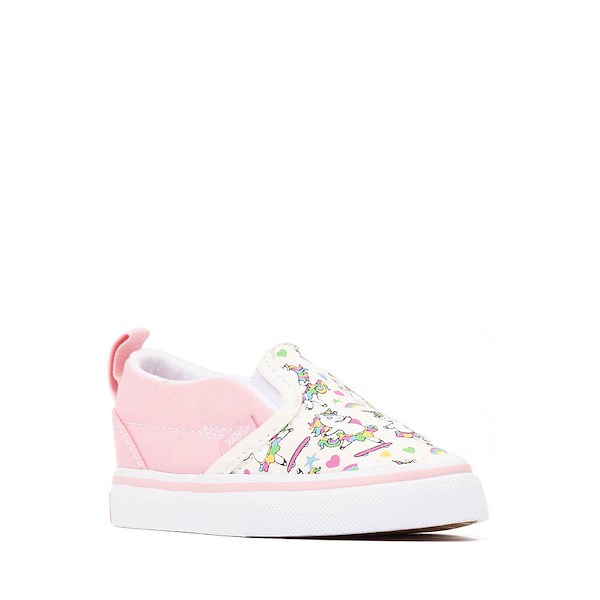 alternate view Vans Slip-On V Skateicorn Skate Shoe - Baby / Toddler - Marshmallow / PinkALT5