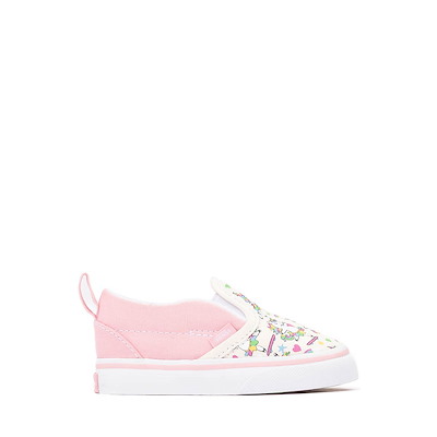 Vans Slip-On V Skateicorn Skate Shoe - Baby / Toddler - Marshmallow / Pink