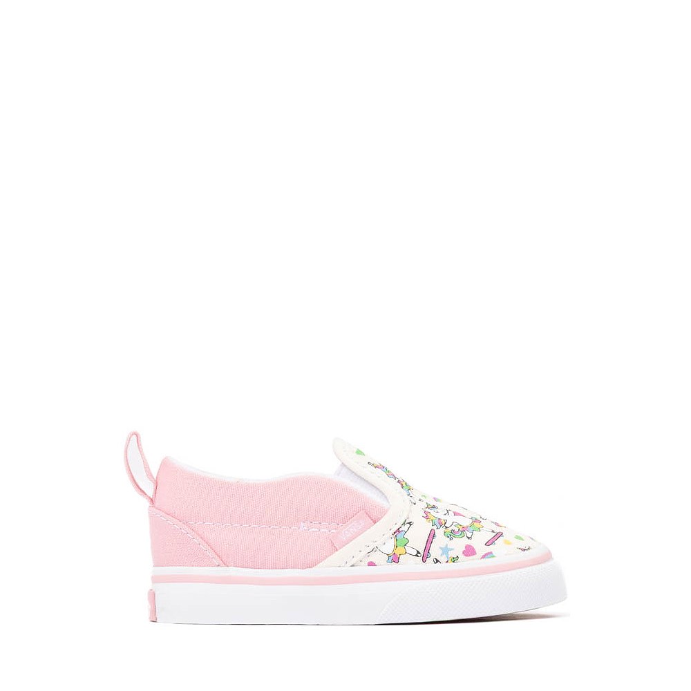 Vans Slip-On V Skateicorn Skate Shoe - Baby / Toddler - Marshmallow / Pink