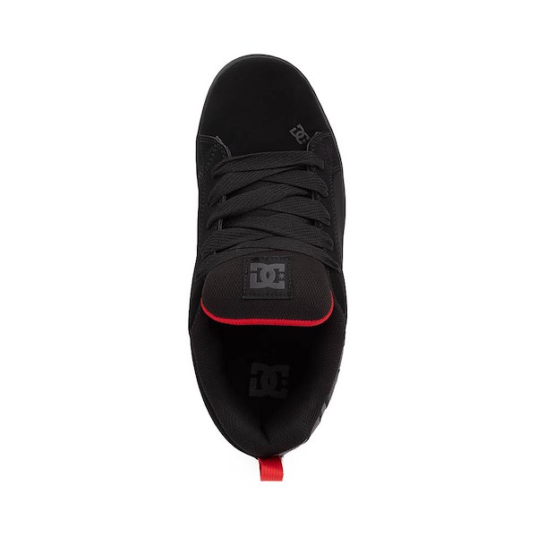 alternate view Mens DC Court Graffik Skate Shoe - Black / Gray / RedALT2