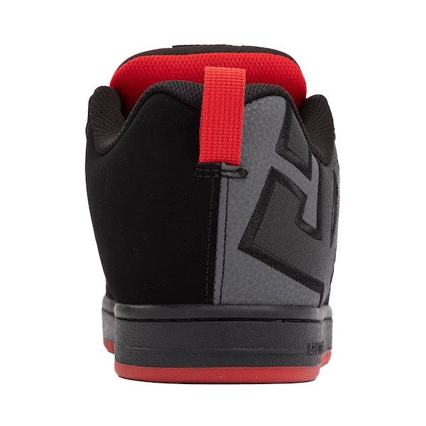 alternate view Mens DC Court Graffik Skate Shoe - Black / Gray / RedALT4
