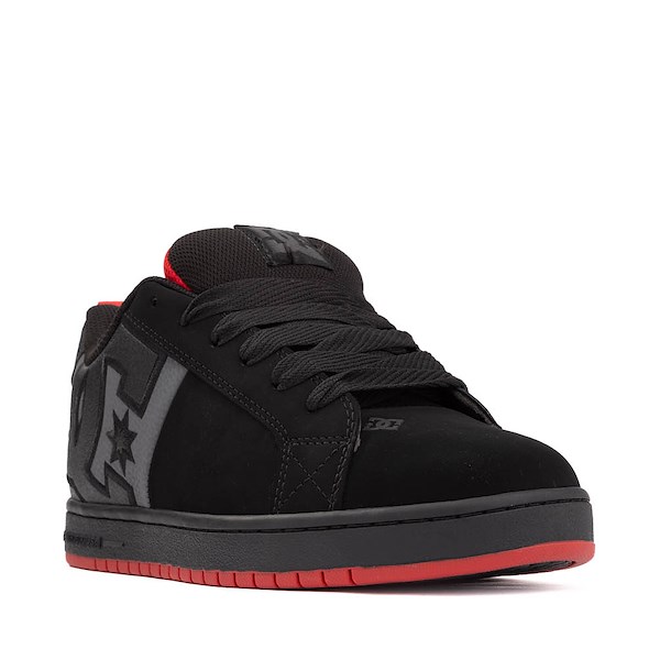 alternate view Mens DC Court Graffik Skate Shoe - Black / Gray / RedALT5
