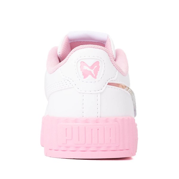 alternate view PUMA Carina 3.0 Butterfly Glitter Athletic Shoe - Little Kid / Big Kid - White / PinkALT4