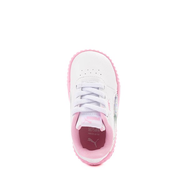 alternate view PUMA Carina 3.0 Butterfly Glitter Athletic Shoe - Baby / Toddler - White / PinkALT2
