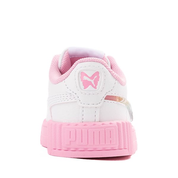 alternate view PUMA Carina 3.0 Butterfly Glitter Athletic Shoe - Baby / Toddler - White / PinkALT4