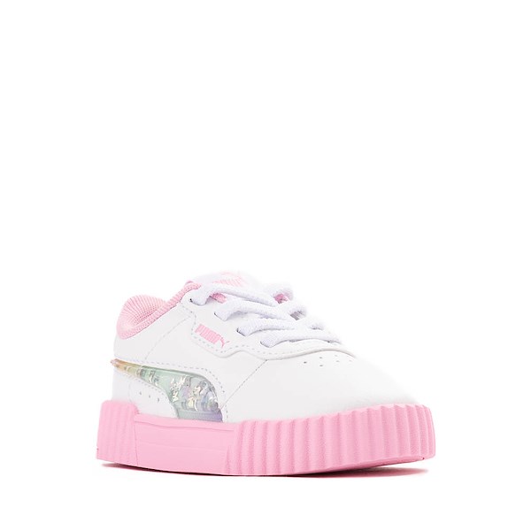 alternate view PUMA Carina 3.0 Butterfly Glitter Athletic Shoe - Baby / Toddler - White / PinkALT5