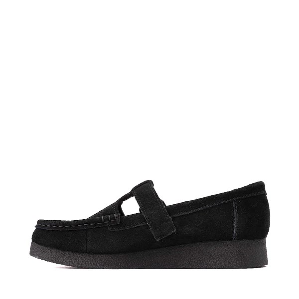 alternate view Womens Clarks Wallabee Evo T-Bar Mocassin - BlackALT1