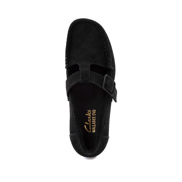 alternate view Womens Clarks Wallabee Evo T-Bar Mocassin - BlackALT2