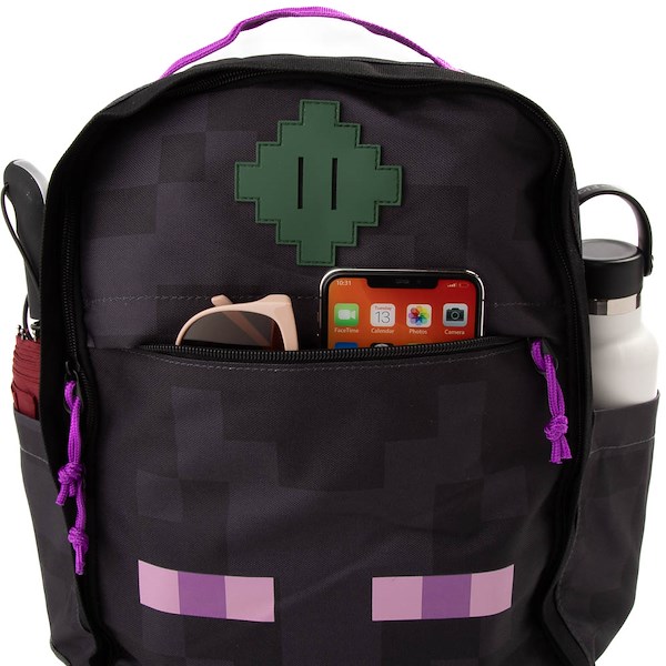 alternate view Minecraft Enderman Glow-In-The-Dark Backpack - BlackALT3B
