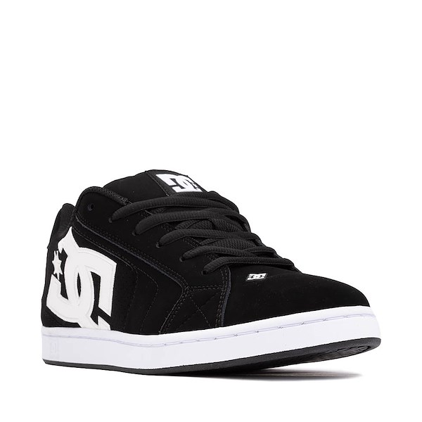 alternate view Mens DC Net Skate Shoe - Black / WhiteALT5
