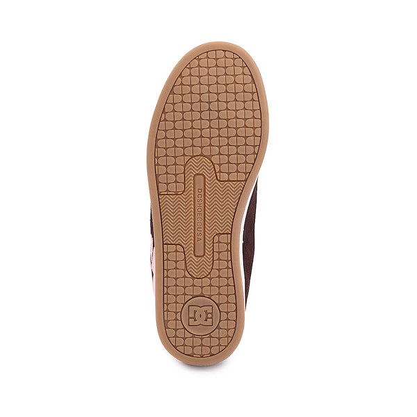 alternate view Womens DC Court Graffik Skate Shoe - Brown / PinkALT3