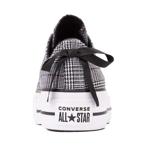 alternate view Womens Converse Chuck Taylor All Star Lift Plaid Low-Top Sneaker - Black / WhiteALT4