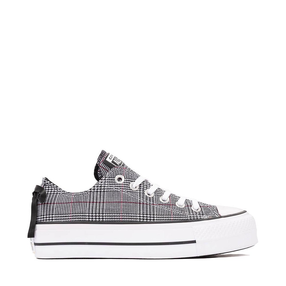 Womens Converse Chuck Taylor All Star Lift Plaid Low-Top Sneaker - Black / White