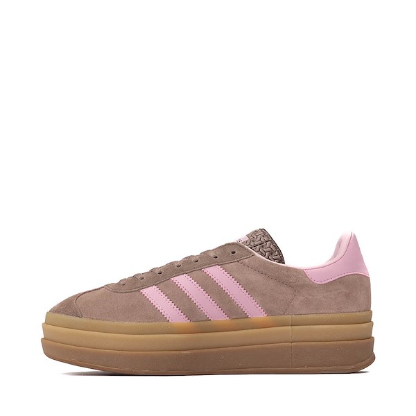 alternate view Womens adidas Gazelle Bold Athletic Shoe - Trace Brown / Clear Pink / Earth StrataALT1