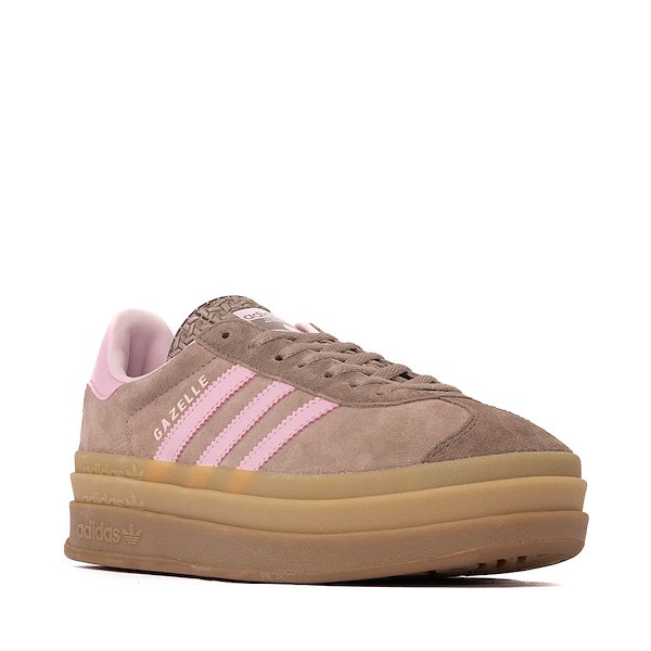 alternate view Womens adidas Gazelle Bold Athletic Shoe - Trace Brown / Clear Pink / Earth StrataALT5