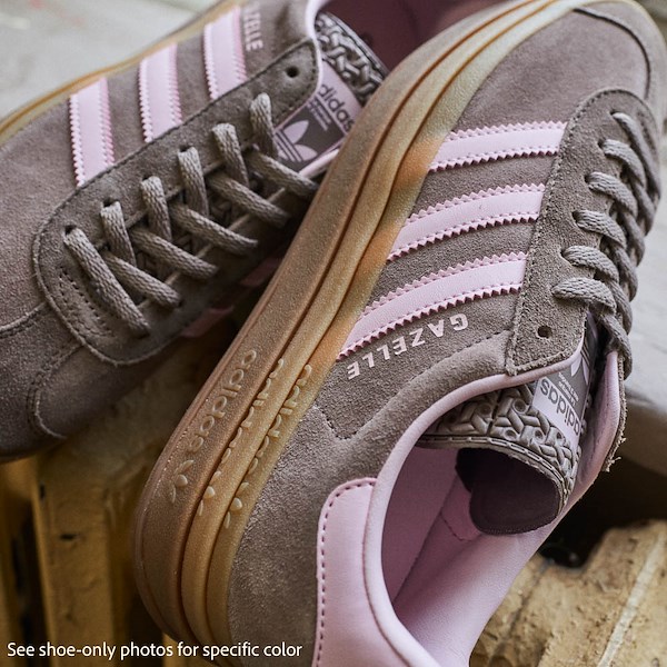 alternate view Womens adidas Gazelle Bold Athletic Shoe - Trace Brown / Clear Pink / Earth StrataHERO