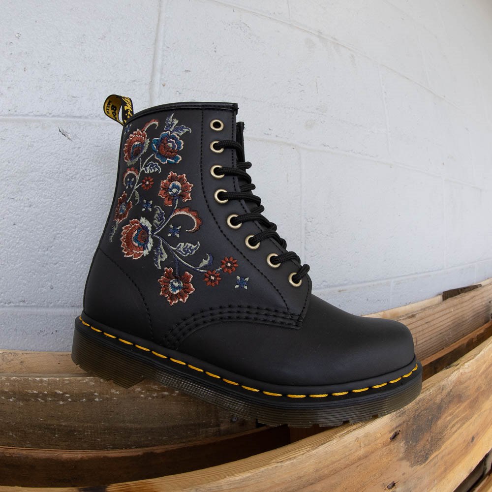 Womens Dr. Martens 1460 Vonda Tavern Roses Boot - Black | Journeys