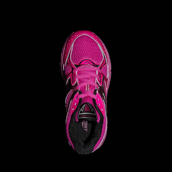 alternate view Saucony Ride Millenium Athletic Shoe - Big Kid - Pink / BlackALT2B