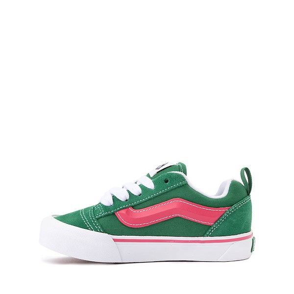 alternate view Vans Knu Skool Skate Shoe - Little Kid - Green / PinkALT1