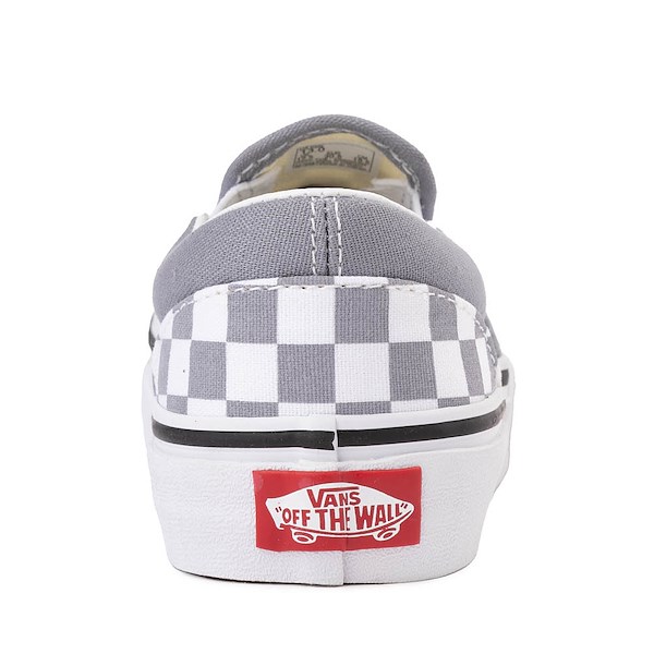 alternate view Vans Slip-On Checkerboard Skate Shoe - Little Kid - Tradewinds GreyALT4