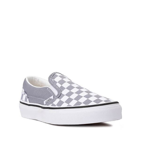 alternate view Vans Slip-On Checkerboard Skate Shoe - Little Kid - Tradewinds GreyALT5