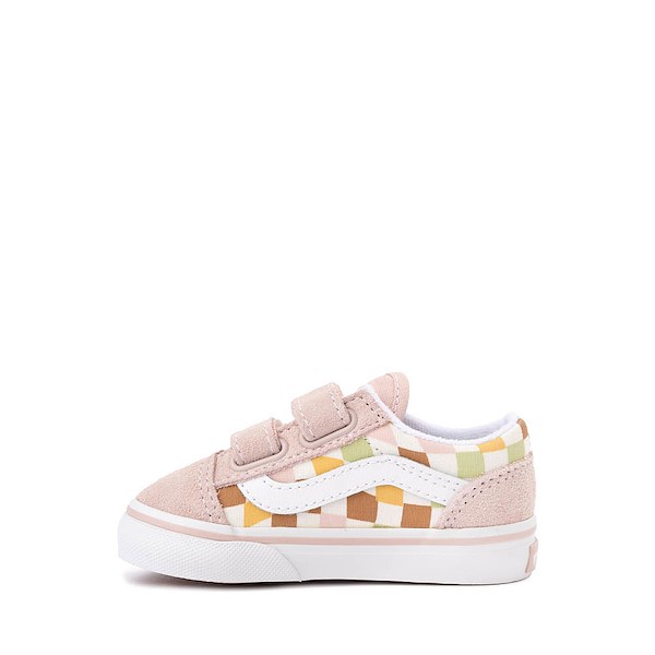 alternate view Vans Old Skool V Checkerboard Skate Shoe - Baby / Toddler - Pastel MulticolorALT1