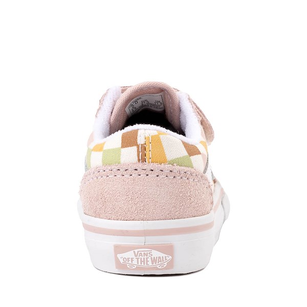 alternate view Vans Old Skool V Checkerboard Skate Shoe - Baby / Toddler - Pastel MulticolorALT4