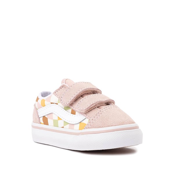 alternate view Vans Old Skool V Checkerboard Skate Shoe - Baby / Toddler - Pastel MulticolorALT5