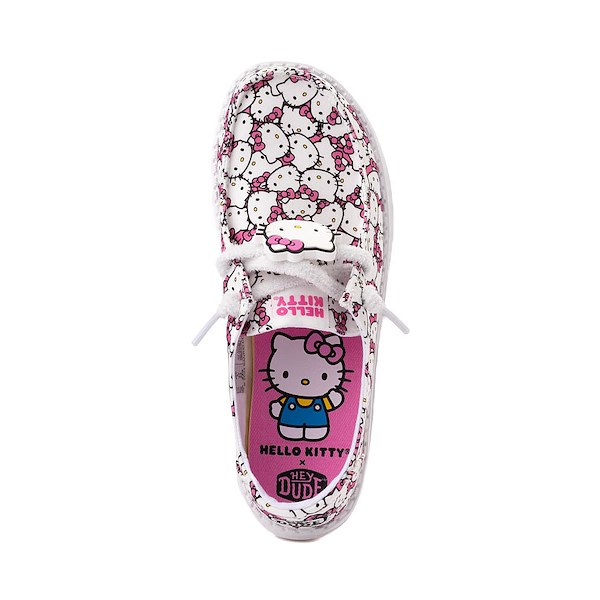 alternate view Womens Hello Kitty® x HEYDUDE Wendy Slip-On Casual Shoe - WhiteALT2