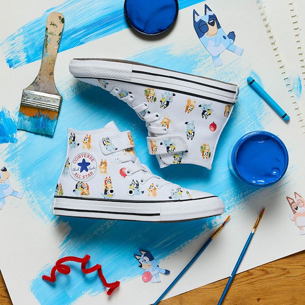 alternate view Converse x Bluey Chuck Taylor All Star Easy-On High-Top Sneaker - Little Kid - WhiteHERO