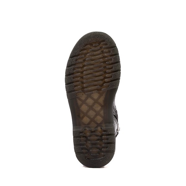 alternate view Dr. Martens 1460 8-Eye Glitter Boot - Little Kid / Big Kid - Black / SilverALT3