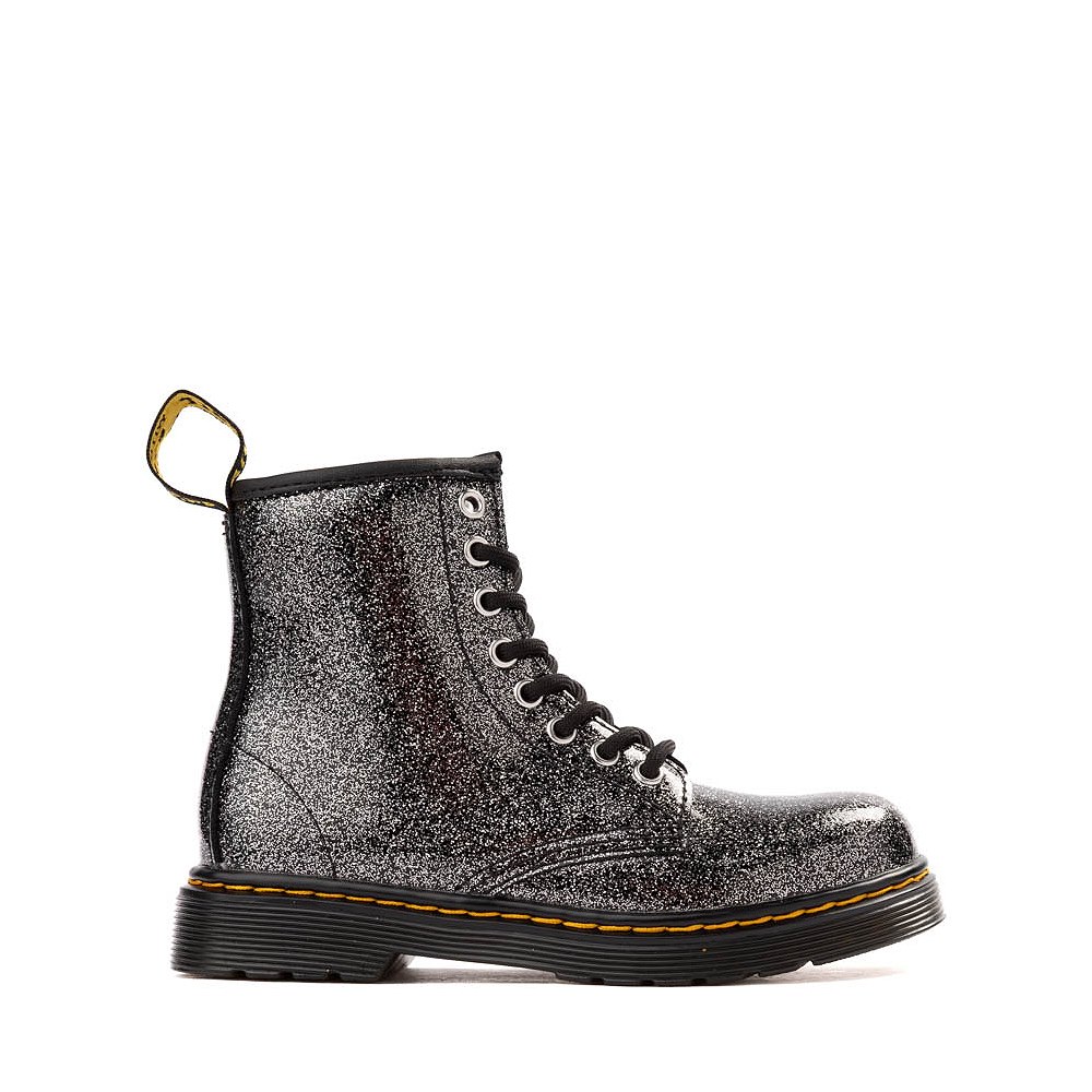 Dr. Martens 1460 8-Eye Glitter Boot - Little Kid / Big Kid - Black / Silver