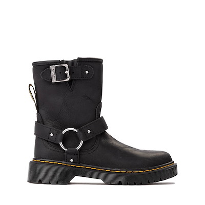 Main view of Dr. Martens Genaya Biker Boot - Big Kid - Black