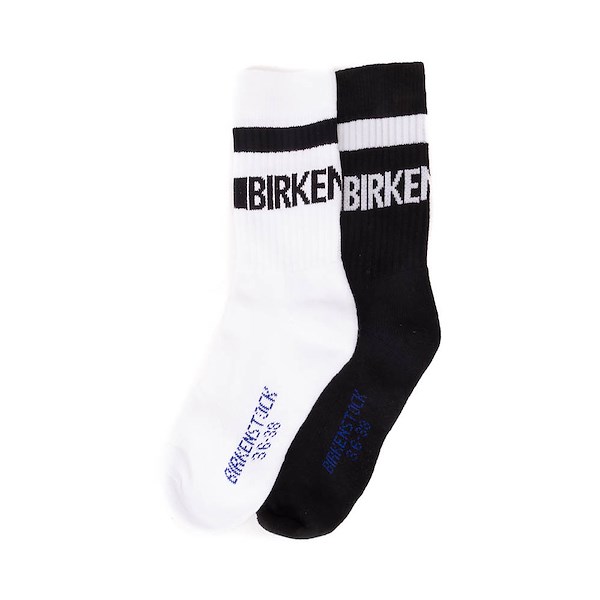 alternate view Womens Birkenstock Crew Socks 2 Pack - Black / WhiteALT1