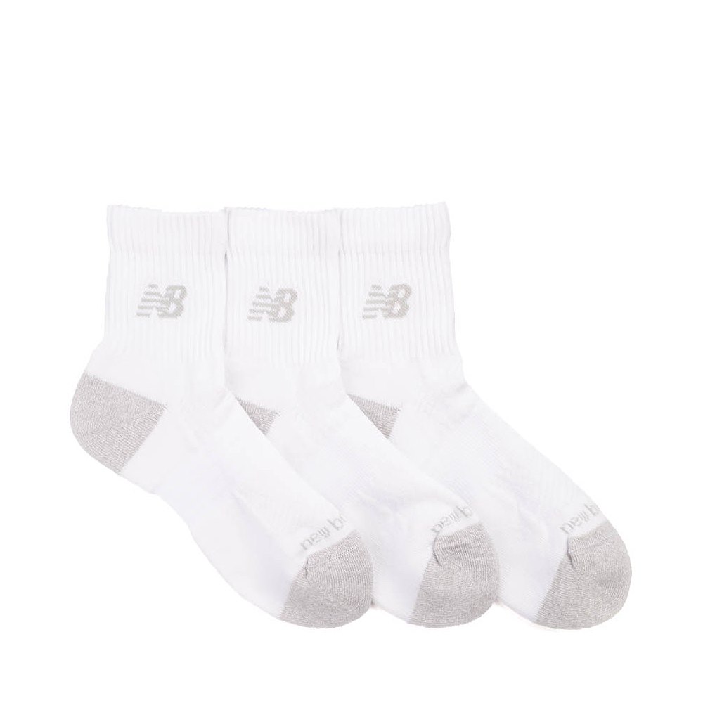 New Balance Active Quarter Socks 3 Pack - White