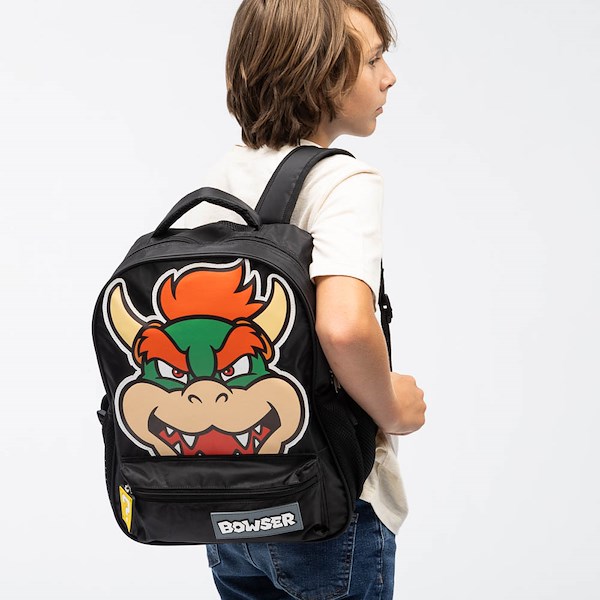 alternate view Super Mario Bros. Bowser Face Backpack - BlackALT1B
