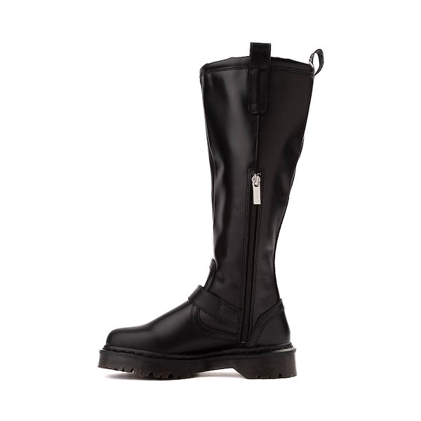 alternate view Womens Dr. Martens Anistone Knee High Biker Boot - BlackALT1