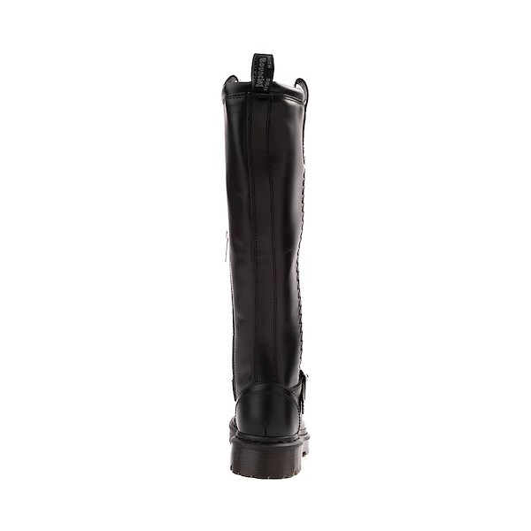 alternate view Womens Dr. Martens Anistone Knee High Biker Boot - BlackALT4